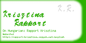 krisztina rapport business card
